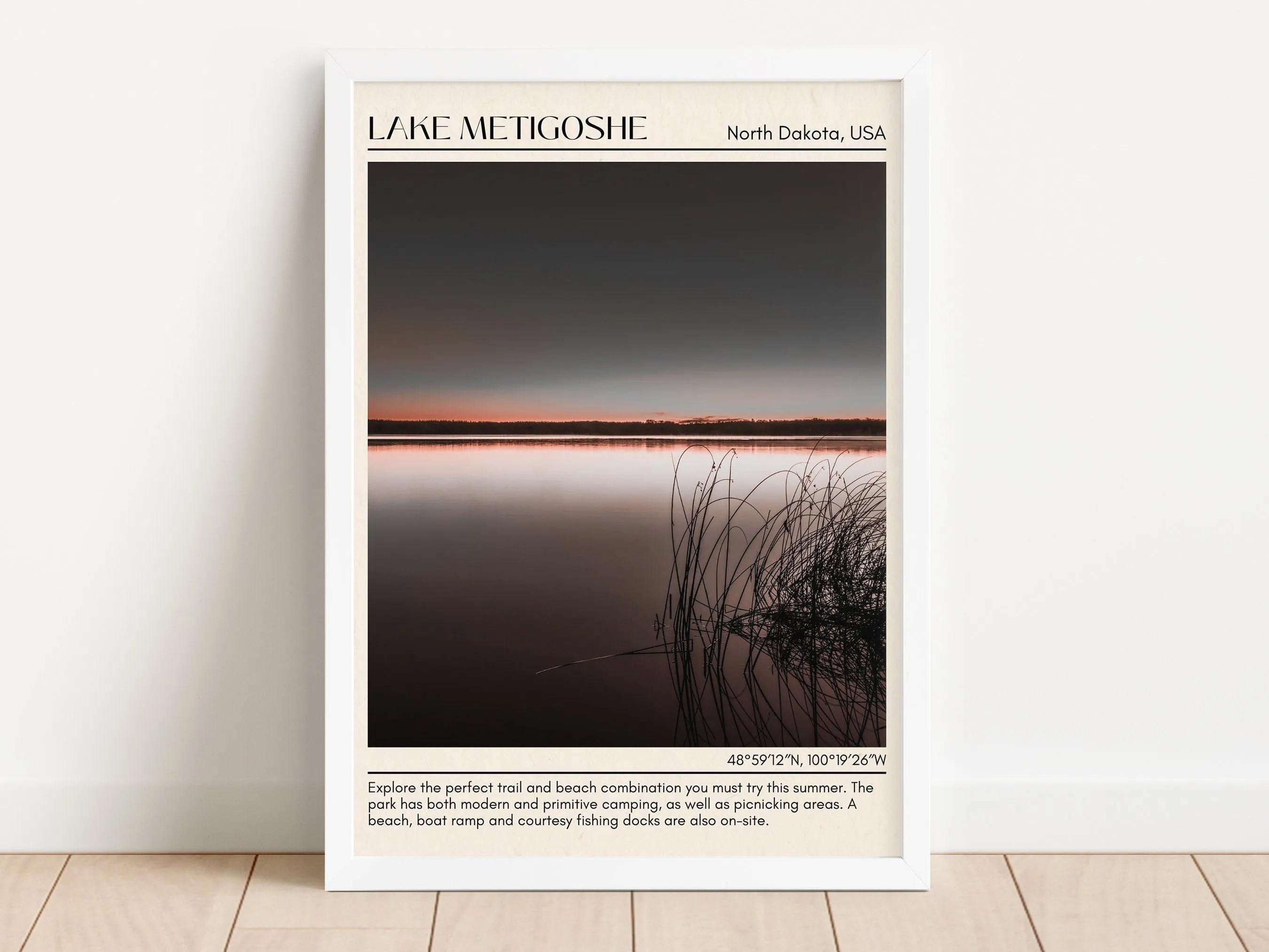 Lake Metigoshe State Park beach Wall Canvas, USA