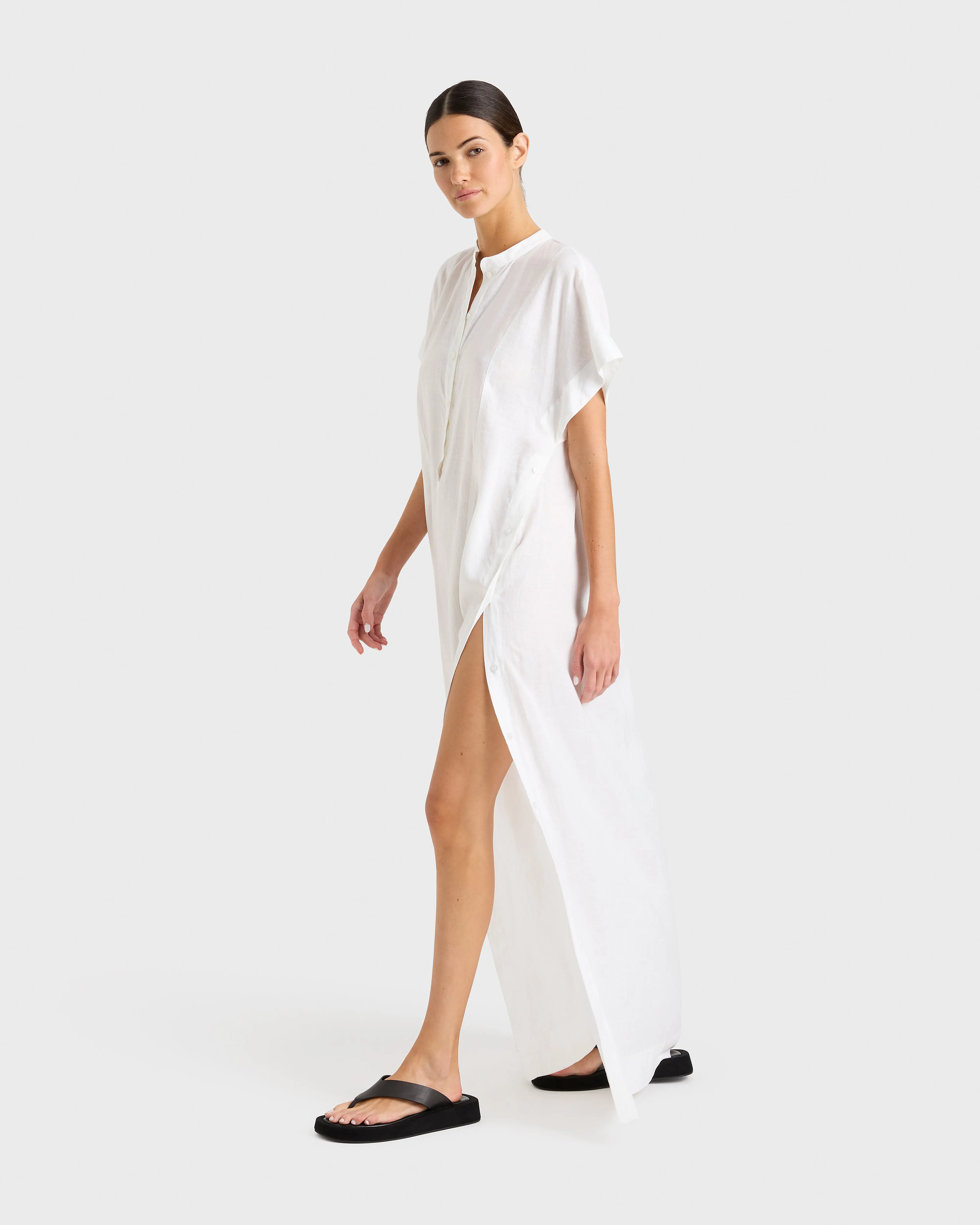 Leiden Caftan Dress - White