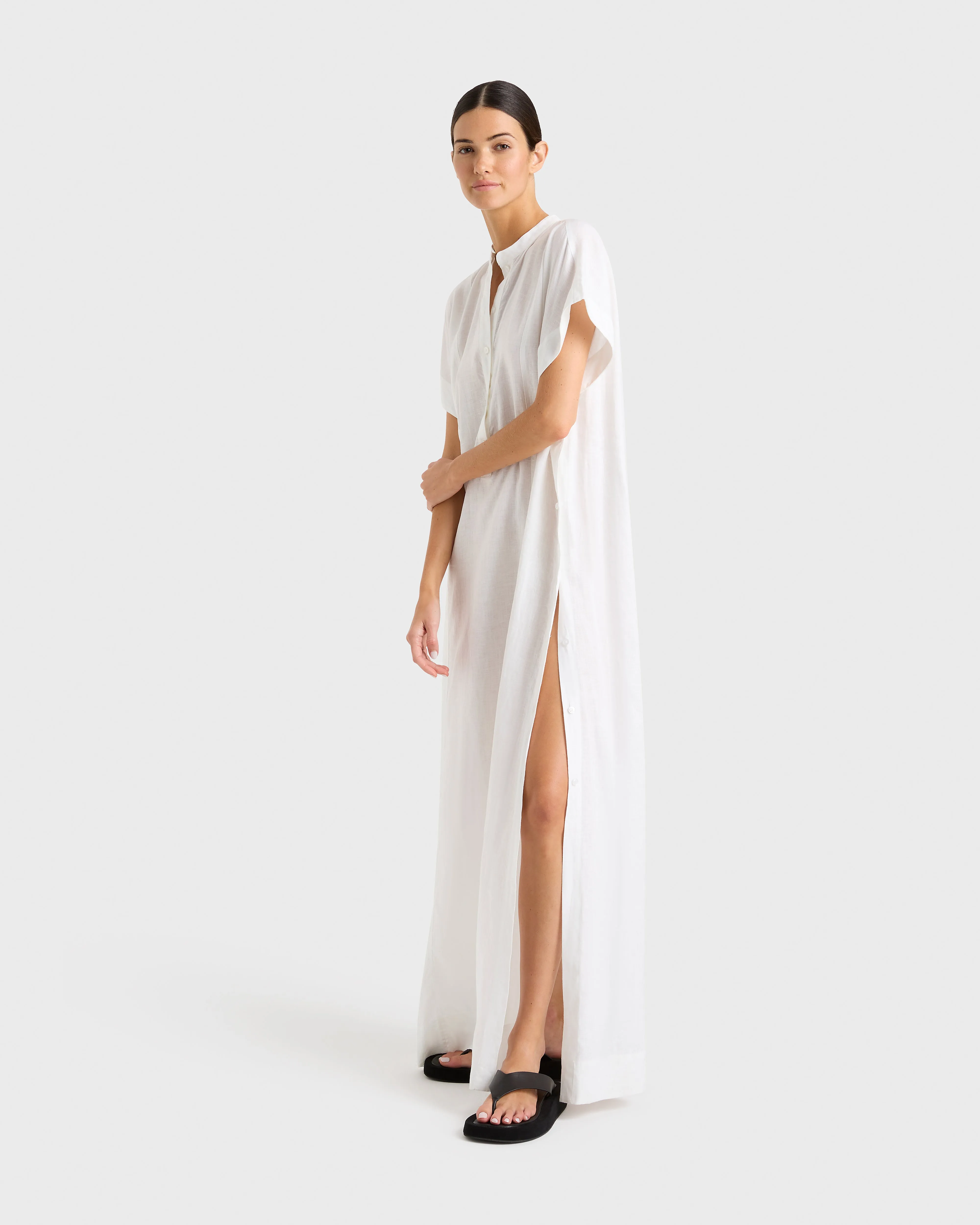 Leiden Caftan Dress - White