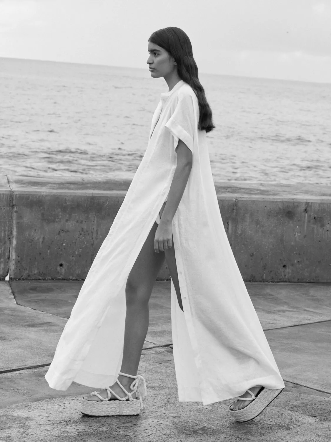 Leiden Caftan Dress - White