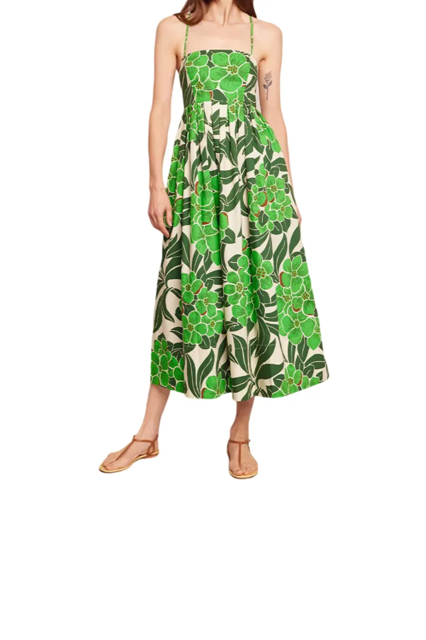 Leo Midi Dress - Palm Beach Green