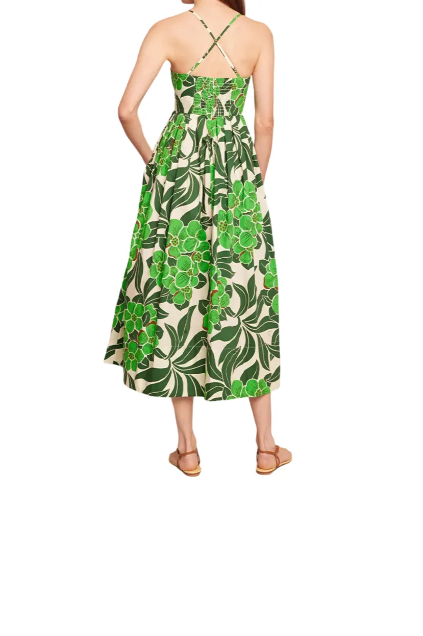 Leo Midi Dress - Palm Beach Green