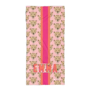 Leopard Face Beach Towel