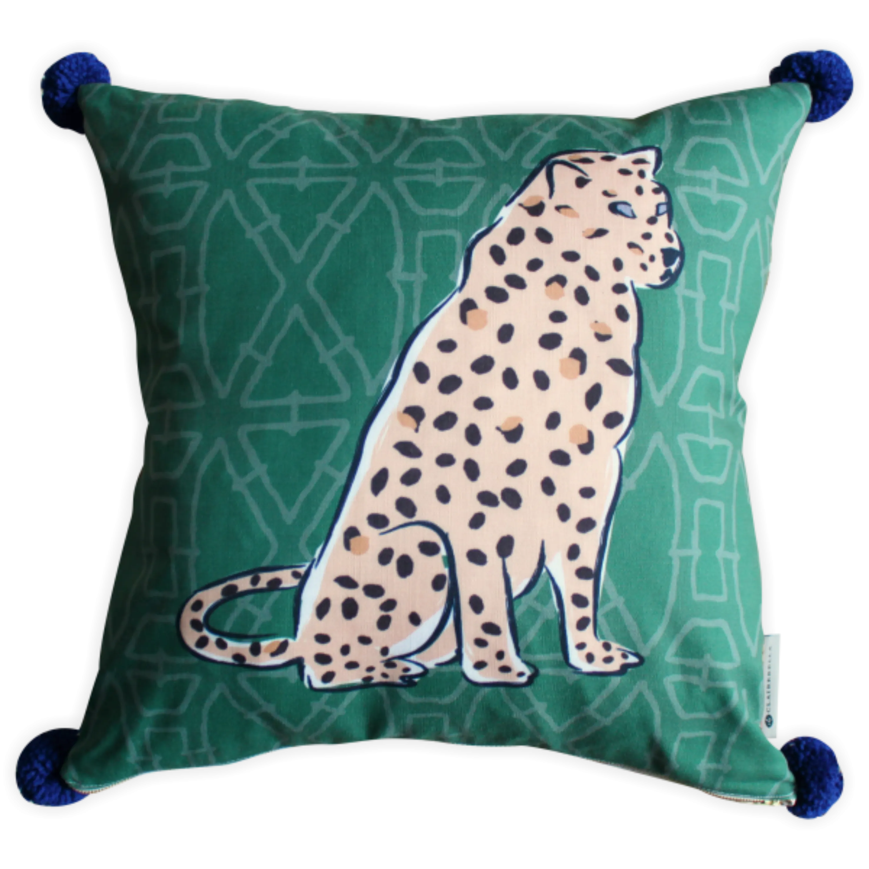 Leopard Pom Pom Pillow Cover
