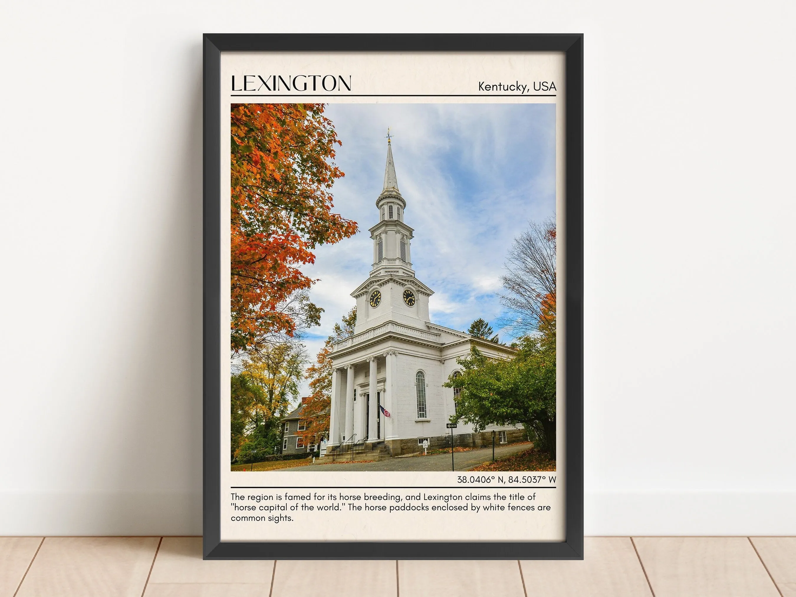 Lexington Minimal Wall Art, Kentucky, USA