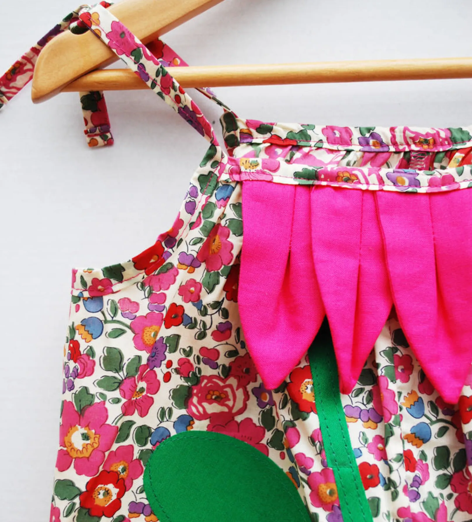 Liberty Flower petal baby romper