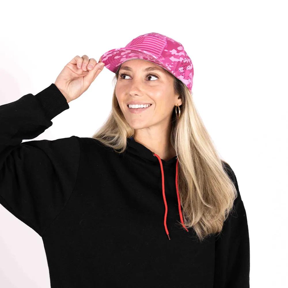 Limited Edition Performance Snapback | Pink Battle | Geo-Camo | Bright Pink