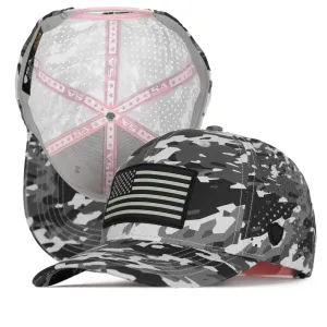 Limited Edition Performance Snapback | Pink Battle | Geo-Camo | Grey PreOrder