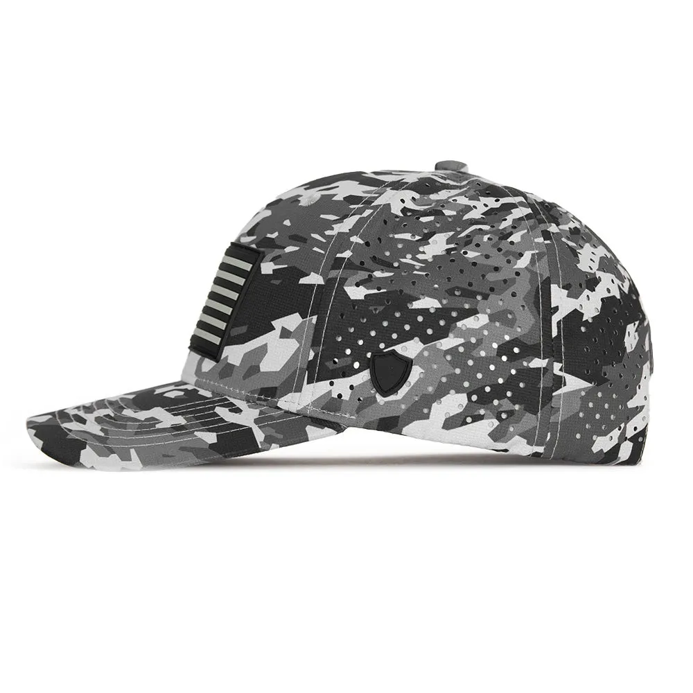 Limited Edition Performance Snapback | Pink Battle | Geo-Camo | Grey PreOrder