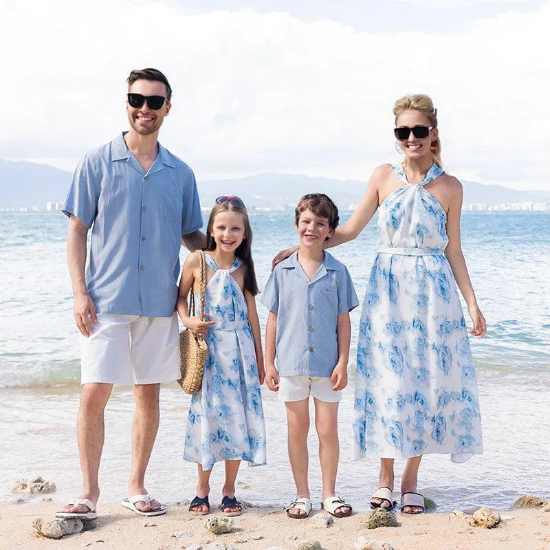 Linen and Cotton Matching Outfits with a Touch of Elegance