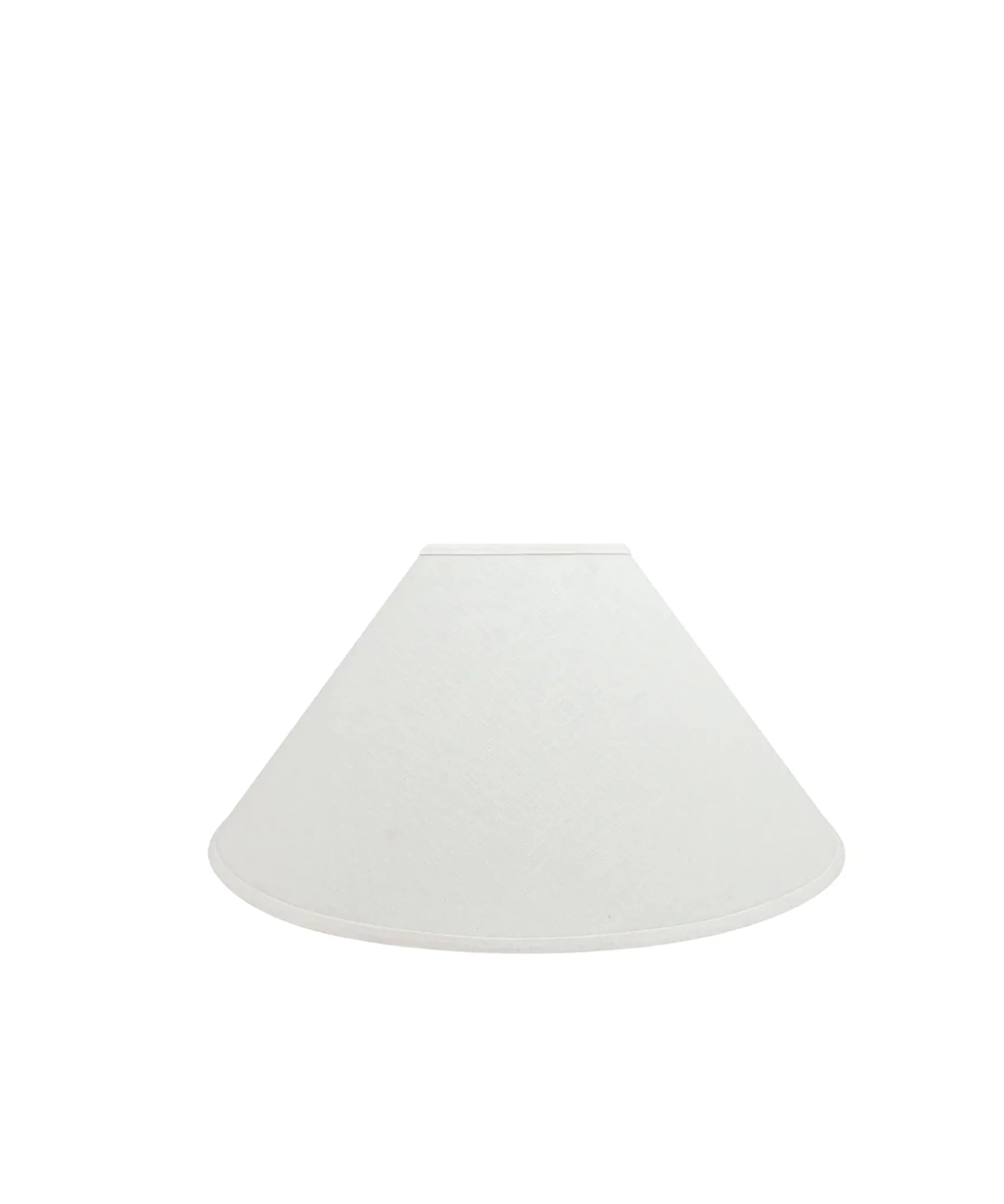 Linen Empire Lampshade in White, Medium