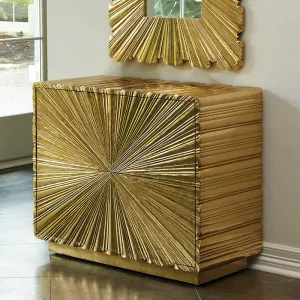Linen Fold 2 Drawer Chest - Global Views