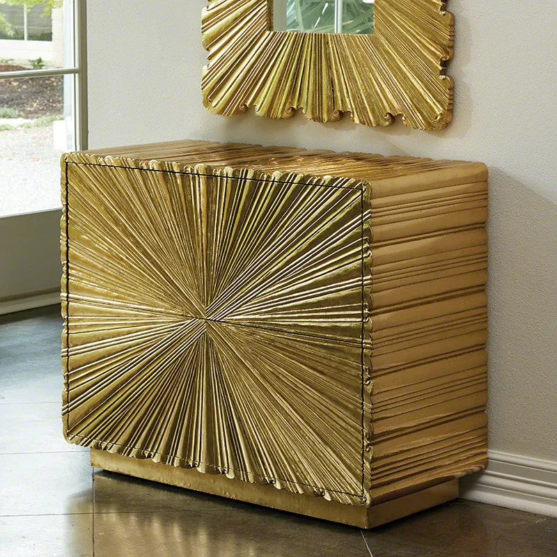 Linen Fold 2 Drawer Chest - Global Views