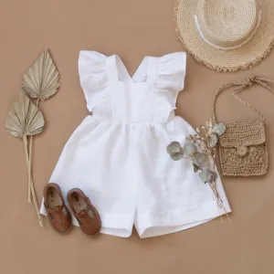 Linen Jumpsuit  - White
