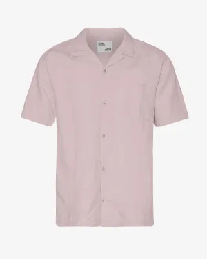Linen Short Sleeved Shirt - Faded Pink