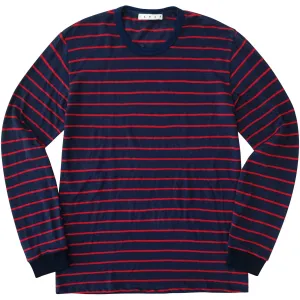 Linen Stripe Long Sleeve (Red)