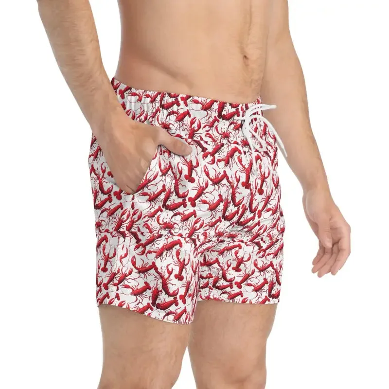 Lobster Print Swim Trunks for Stylish Summer Adventures