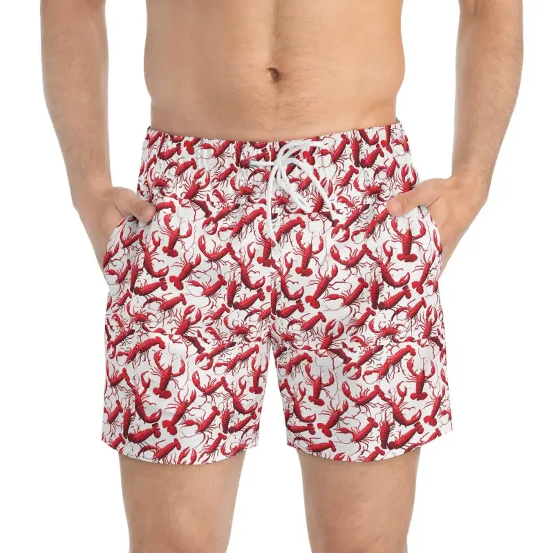 Lobster Print Swim Trunks for Stylish Summer Adventures