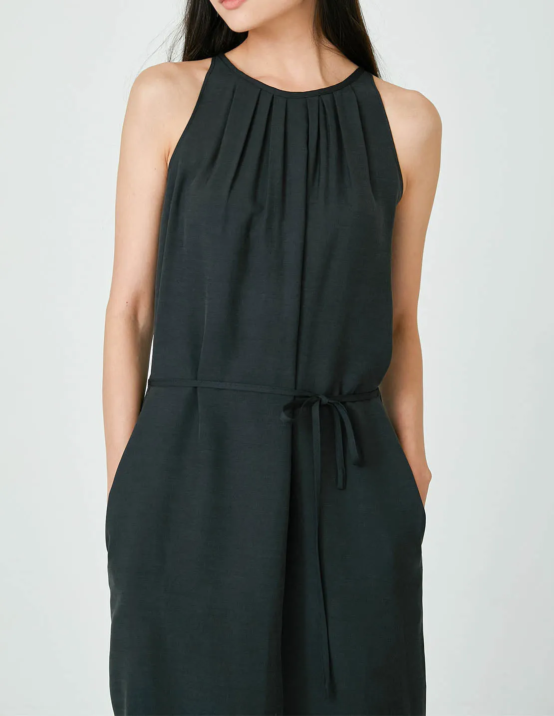 Luce Halter Dress Black