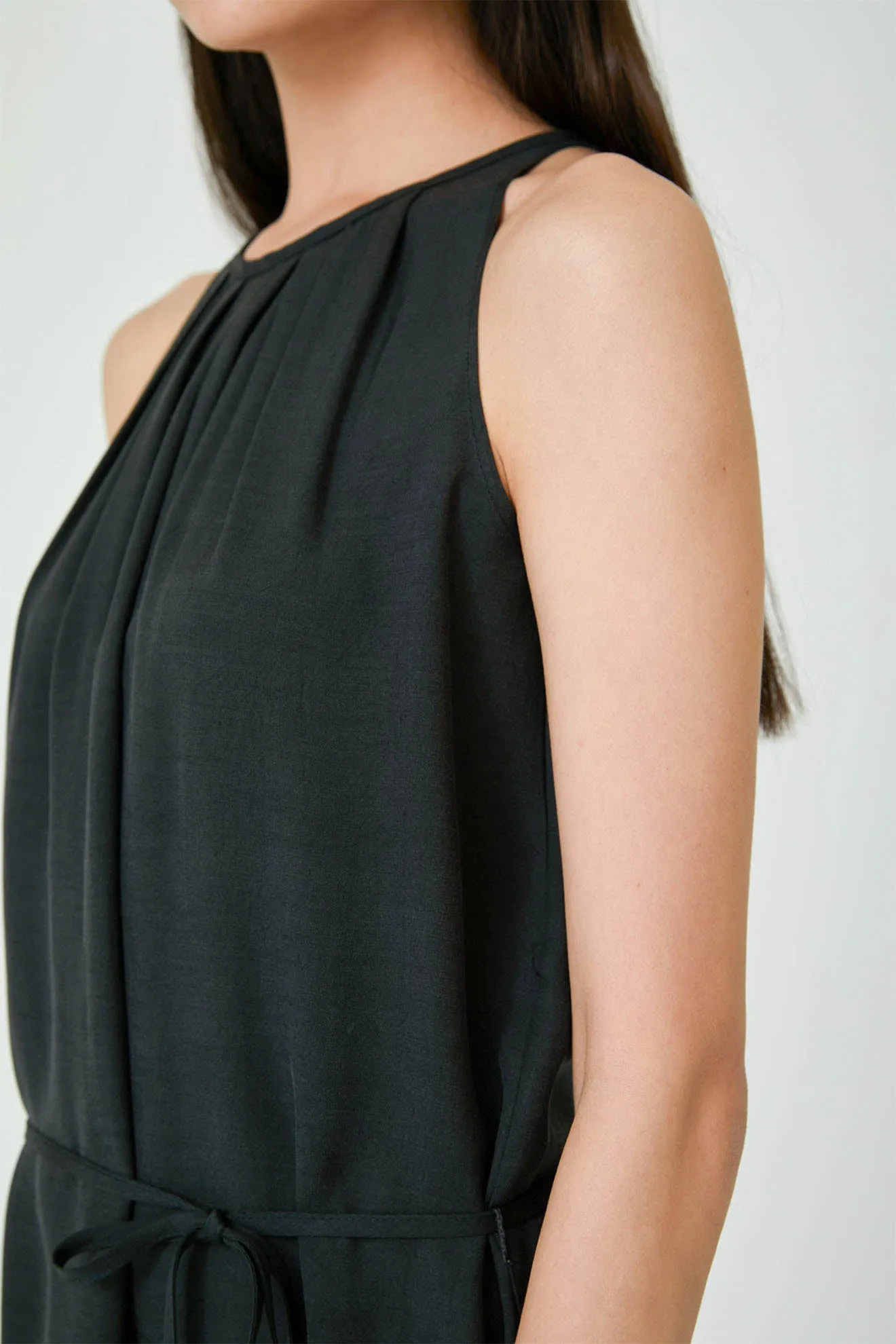 Luce Halter Dress Black