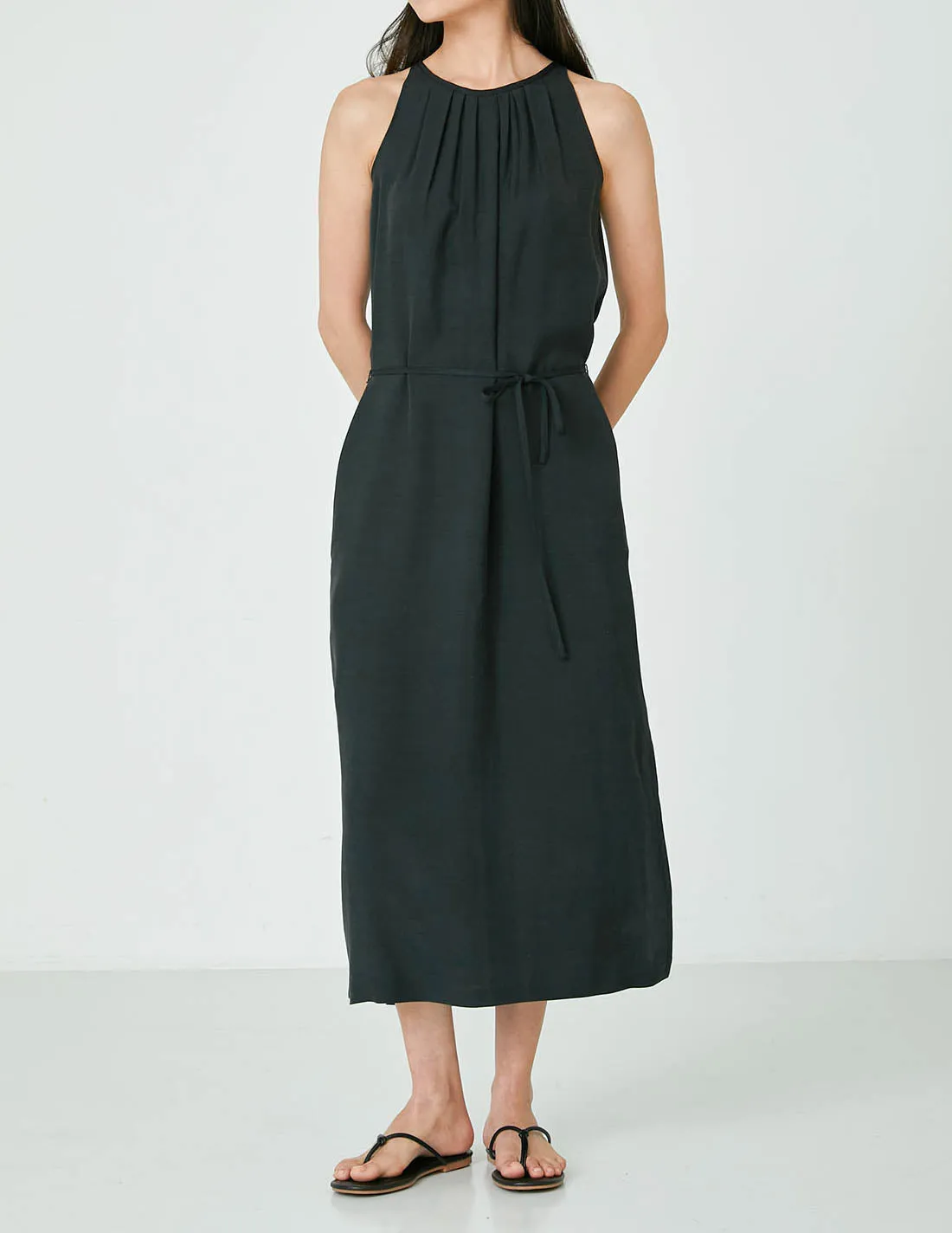 Luce Halter Dress Black
