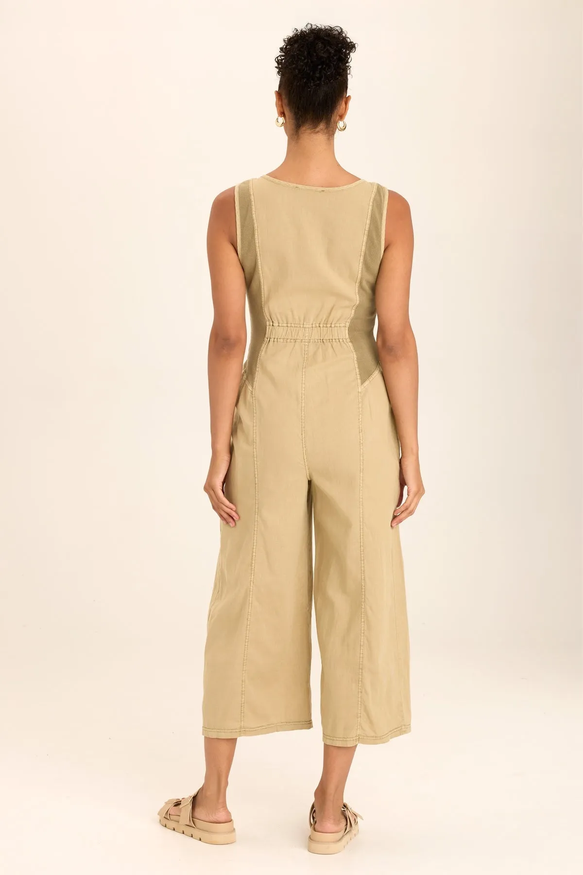 Macgowan Linen Cargo Tank Jumpsuit