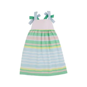 Macie Midi Dress - Sarasota Stripe with Palm Beach, Buckhead Blue, & Grace Bay Green