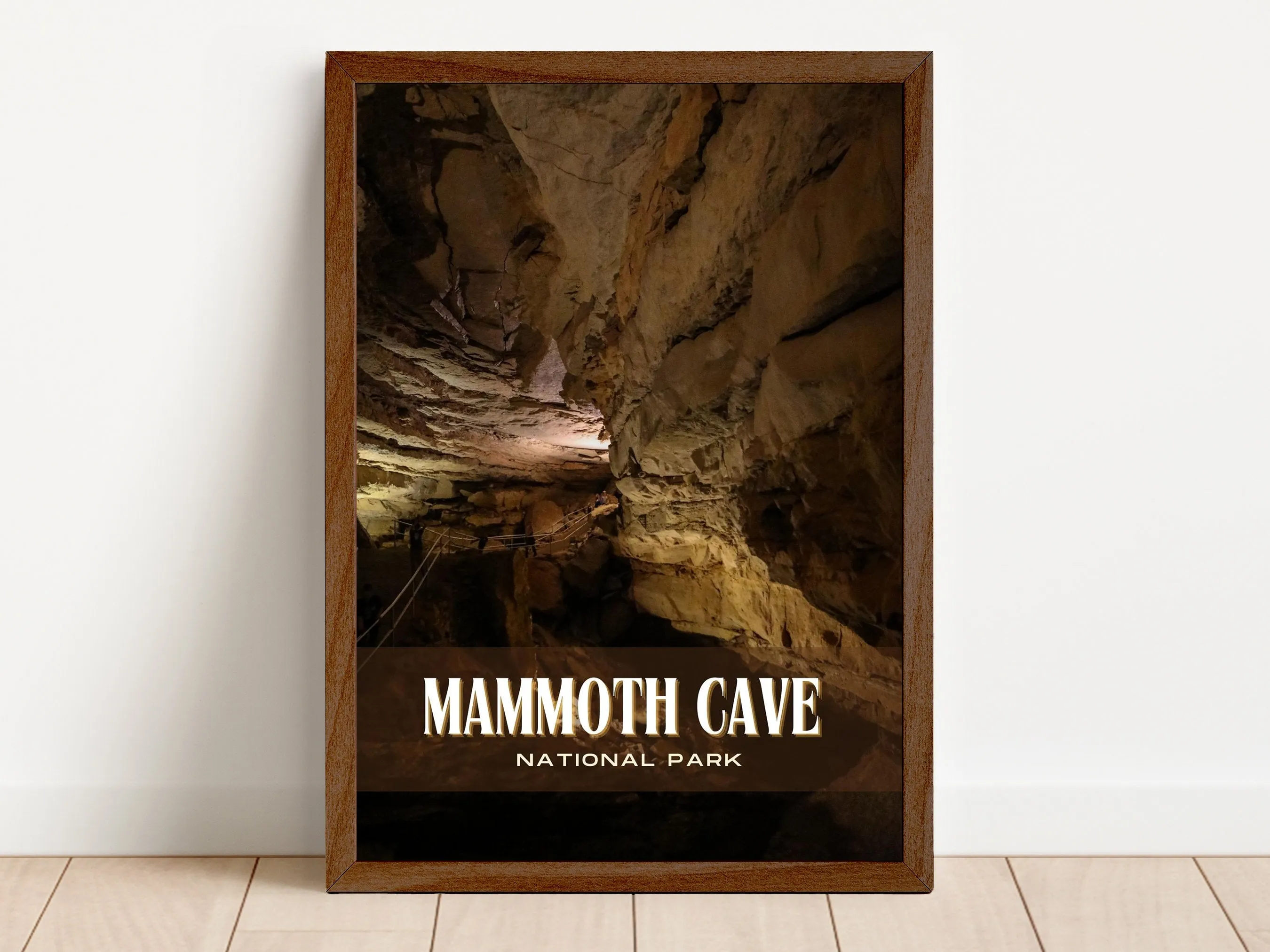Mammoth Cave Retro Wall Art, Kentucky, USA