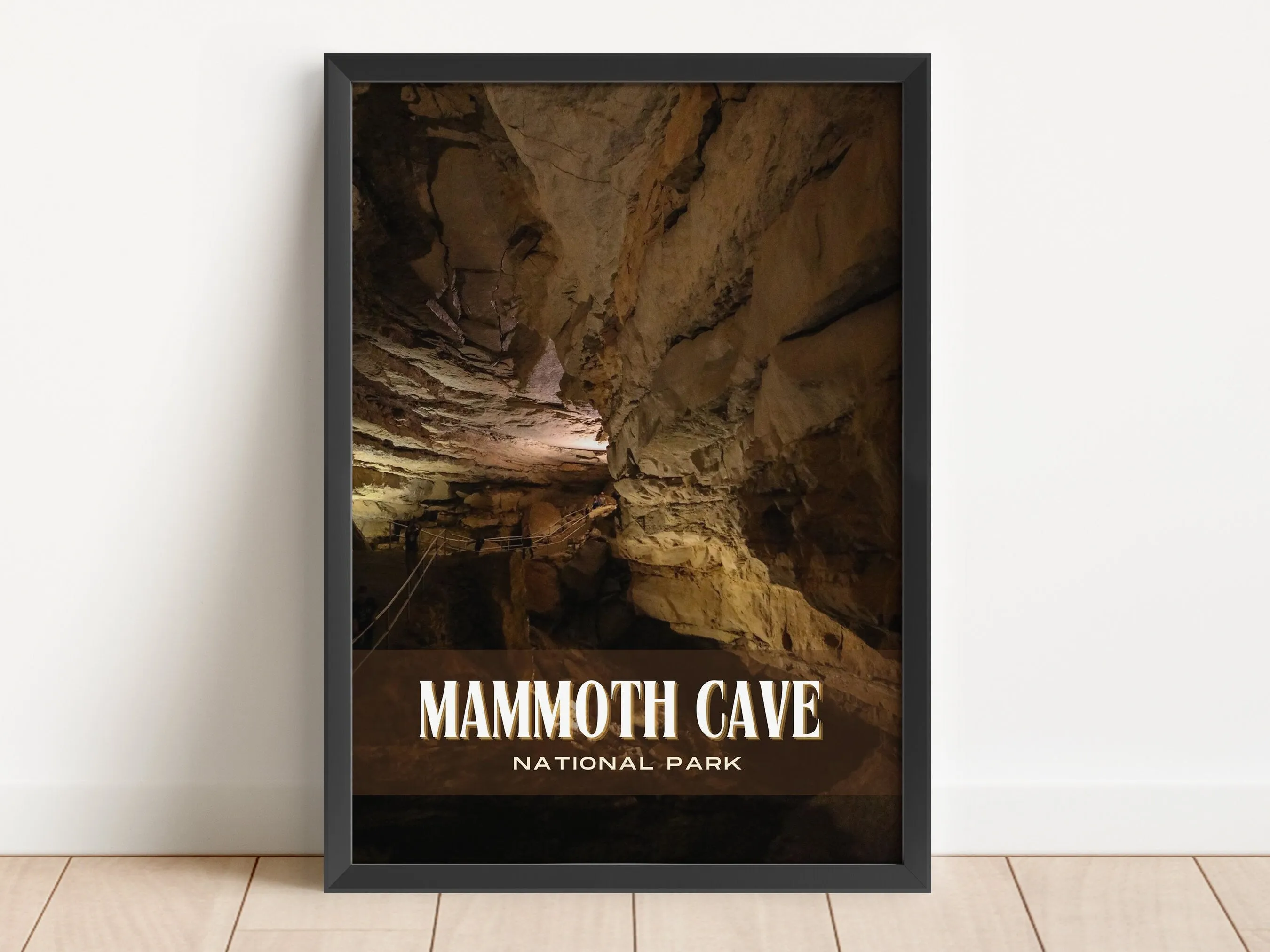 Mammoth Cave Retro Wall Art, Kentucky, USA