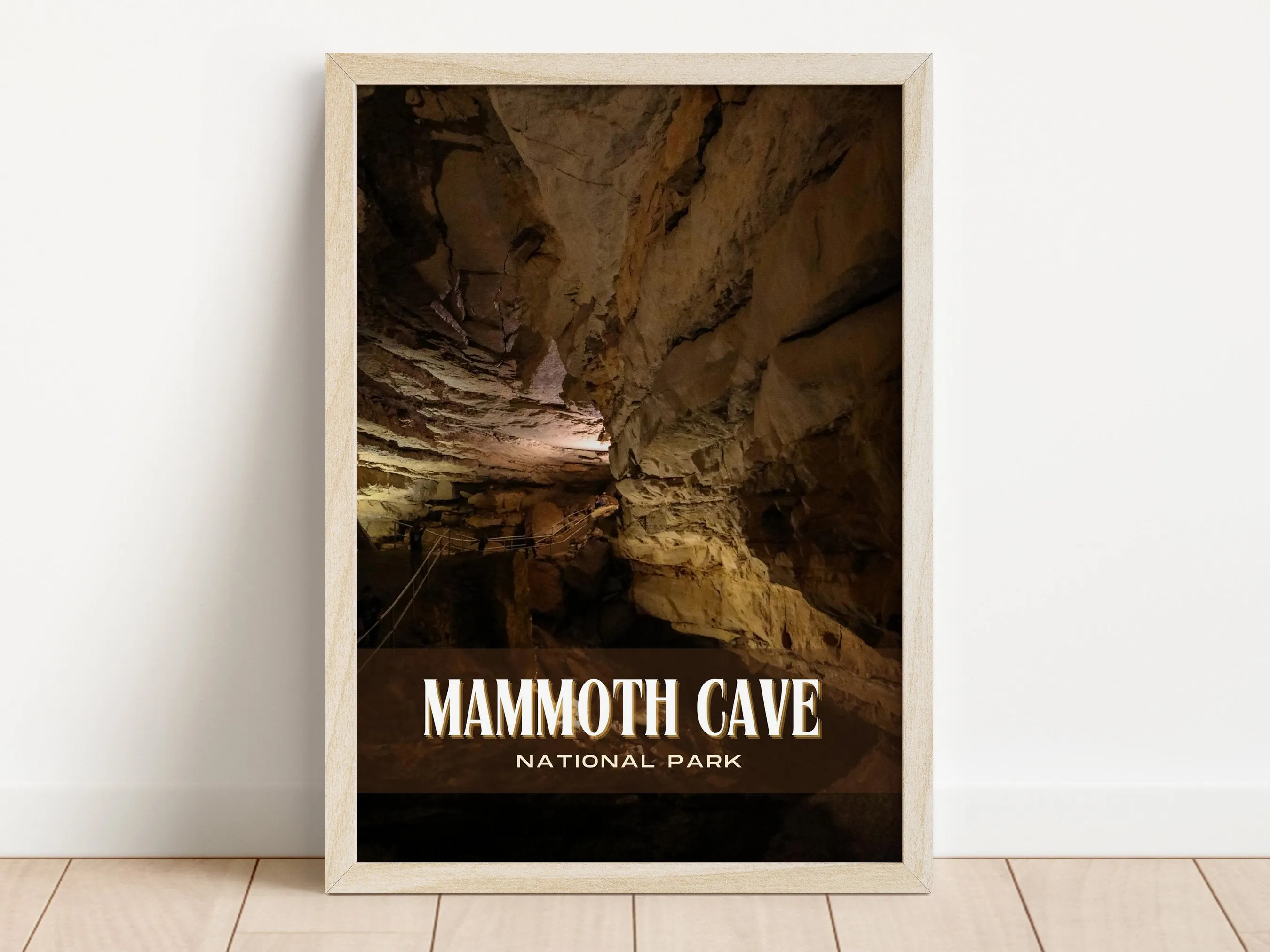 Mammoth Cave Retro Wall Art, Kentucky, USA