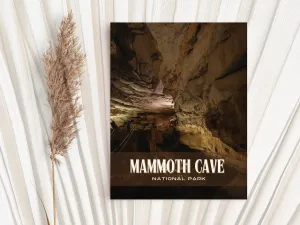 Mammoth Cave Retro Wall Art, Kentucky, USA