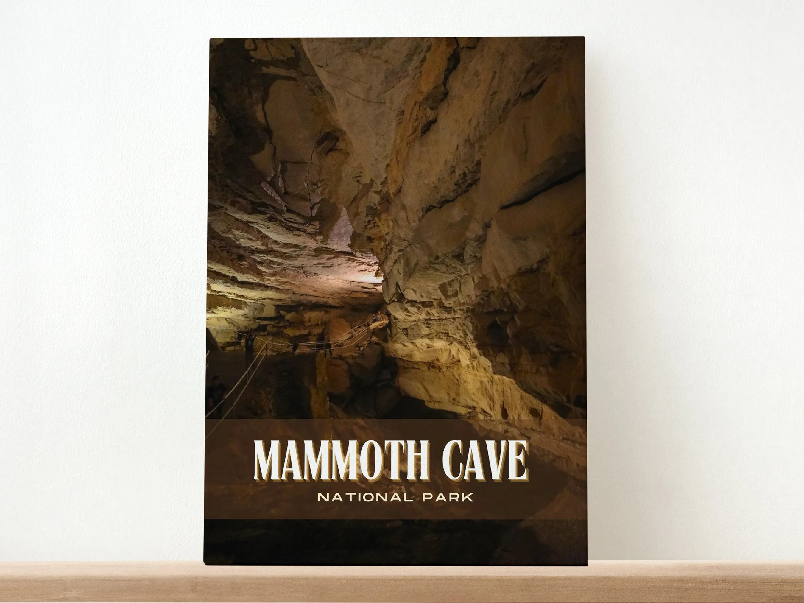 Mammoth Cave Retro Wall Art, Kentucky, USA