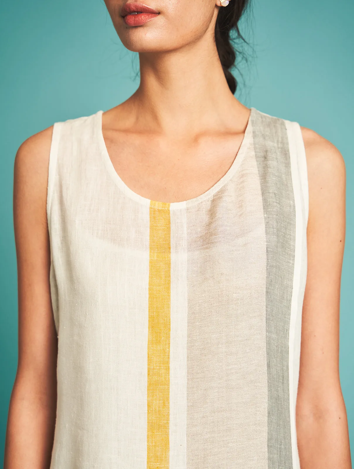 Manan   I   Niko Handloom Linen Kurta - Ivory I  Border Collection