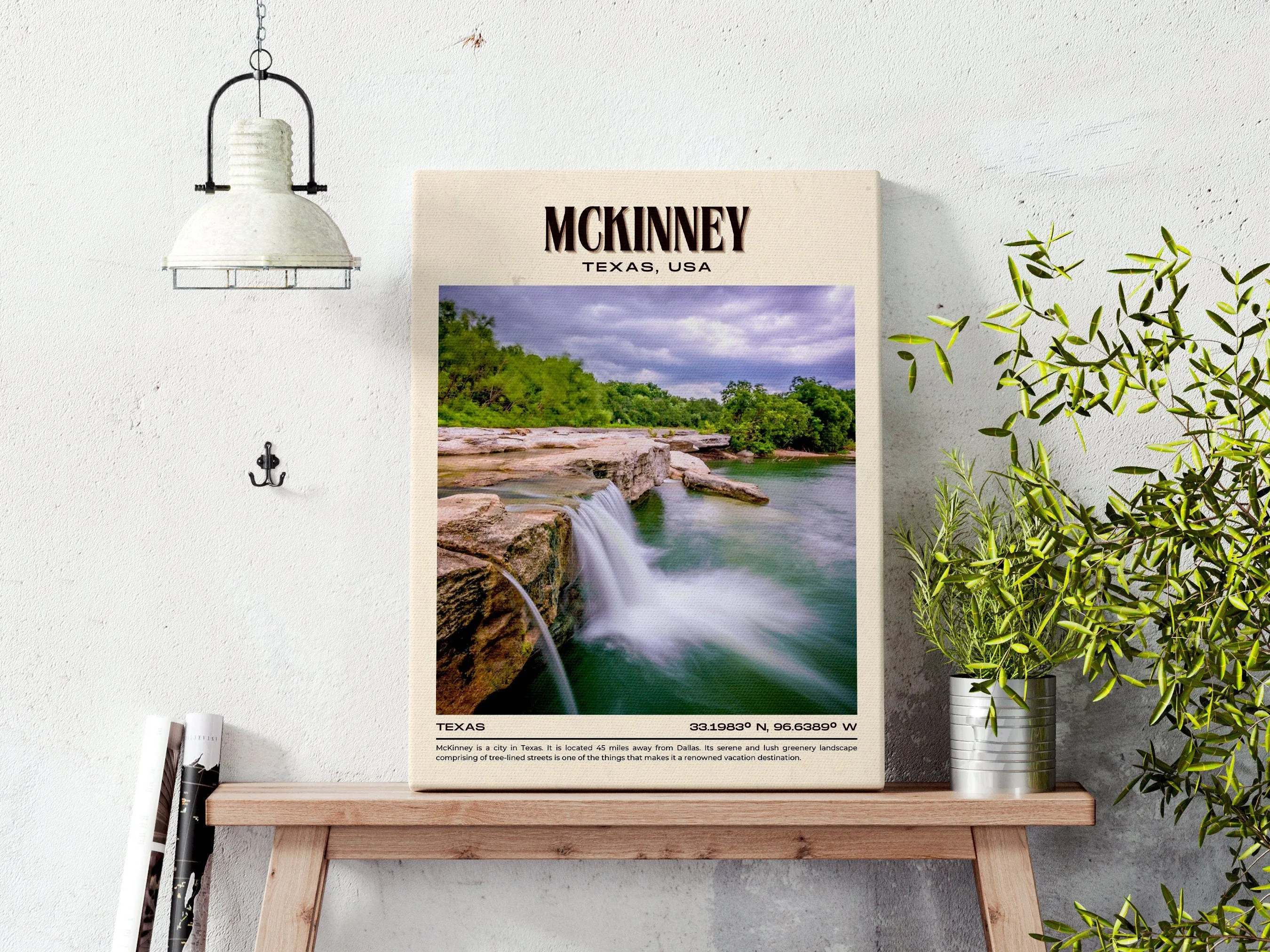 McKinney Vintage Wall Art, Texas, USA