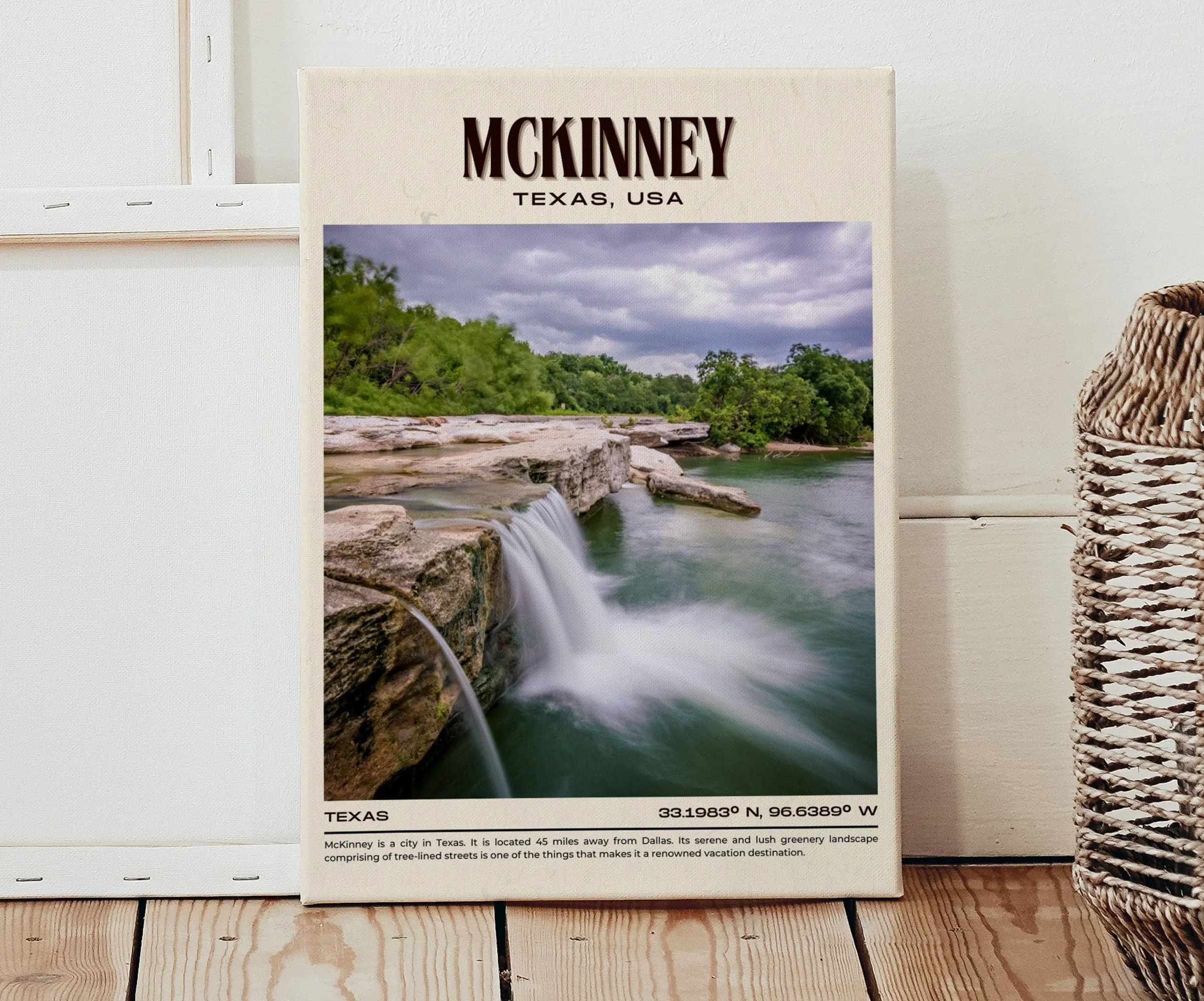 McKinney Vintage Wall Art, Texas, USA