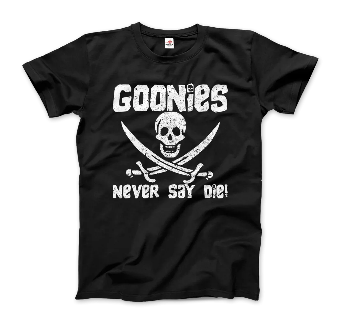 Men's & Women's The Goonies Never Say Die Distressed Design T-Shirt- 6 Colors