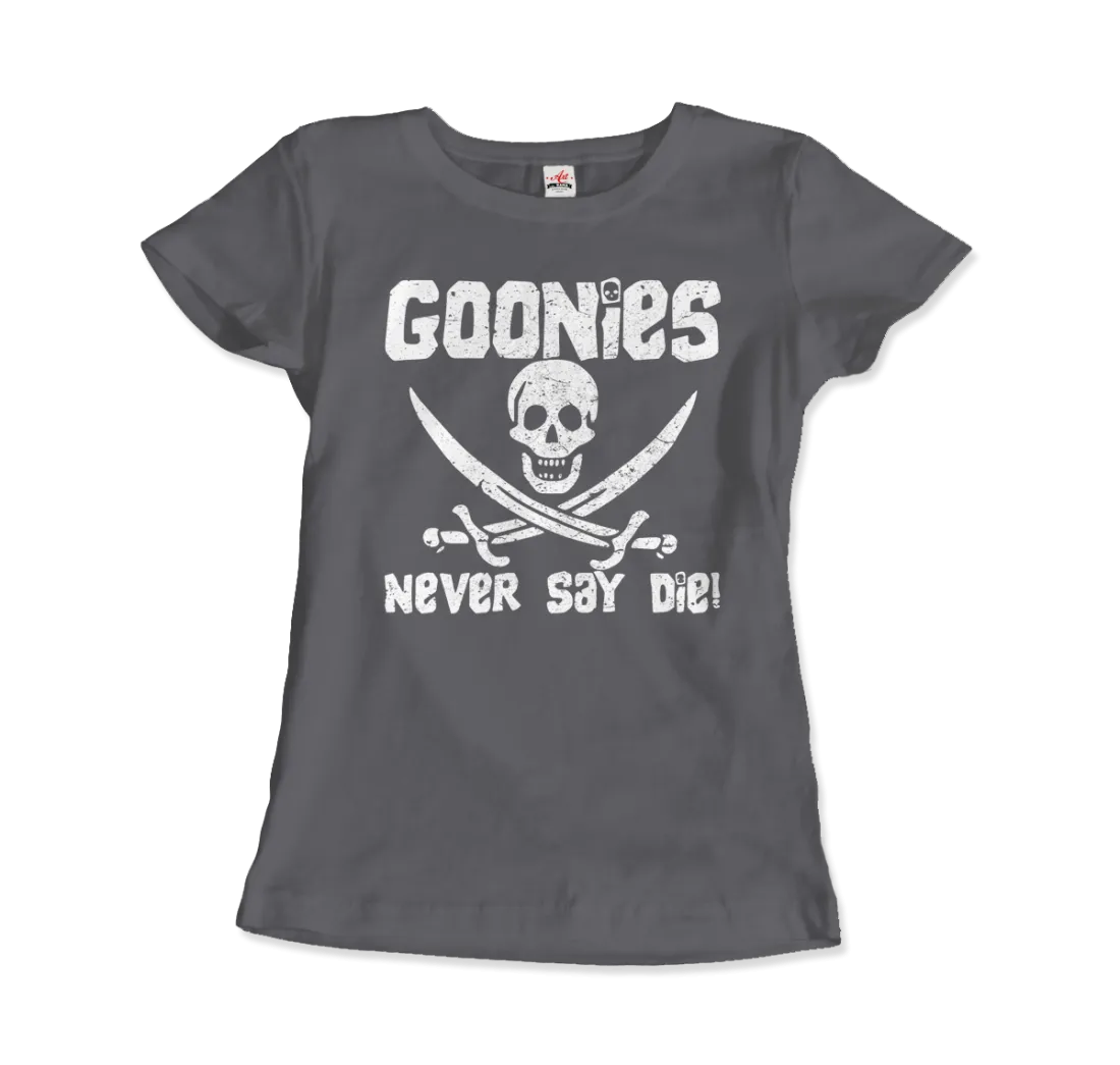 Men's & Women's The Goonies Never Say Die Distressed Design T-Shirt- 6 Colors