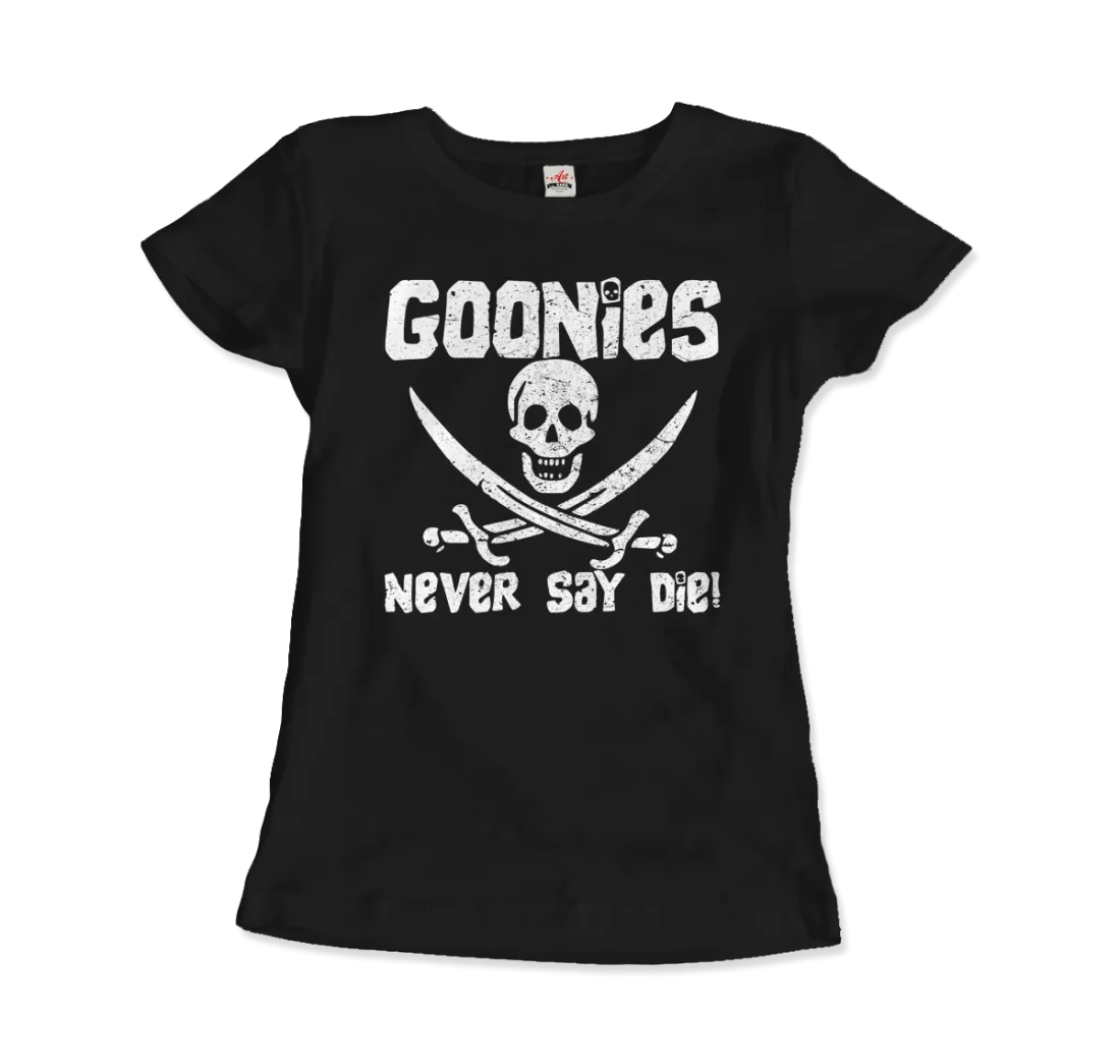 Men's & Women's The Goonies Never Say Die Distressed Design T-Shirt- 6 Colors