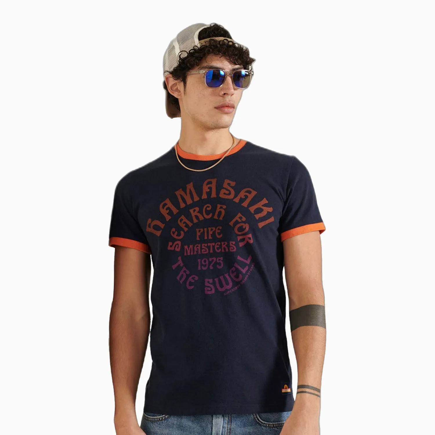 Men's Cali Surf Graphic Ringer T Shirt