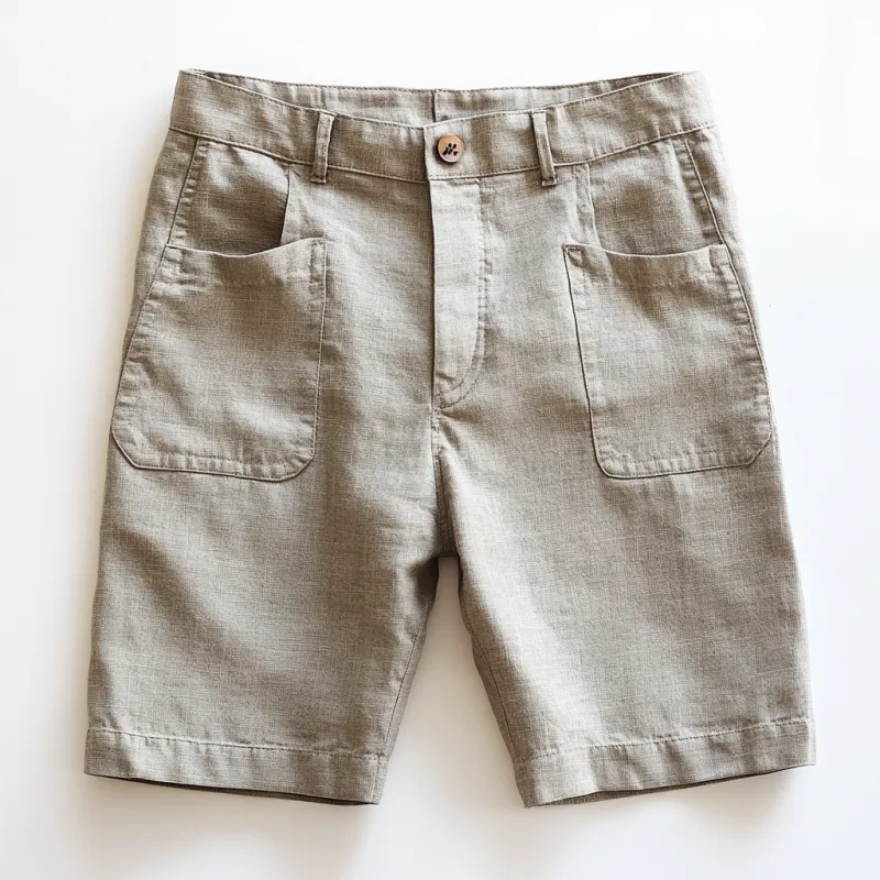 Men's Casual Comfortable Breathable Linen Blended Suit Shorts MTA3185C8M