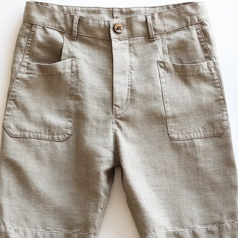 Men's Casual Comfortable Breathable Linen Blended Suit Shorts MTA3185C8M