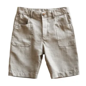 Men's Casual Comfortable Breathable Linen Blended Suit Shorts MTA3185C8M
