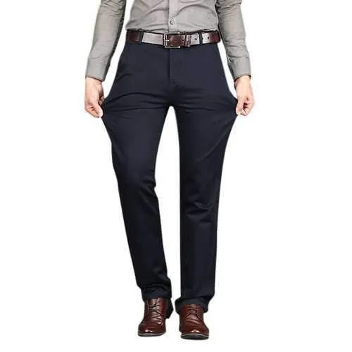 Mens Cotton Business Straight Pants