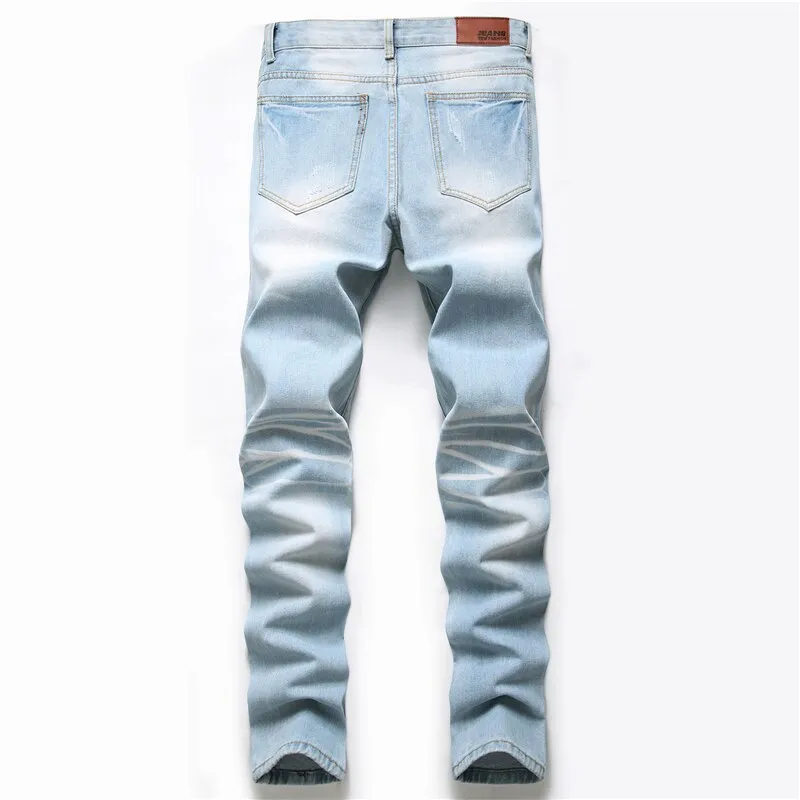 Men's Faded Denim Jeans