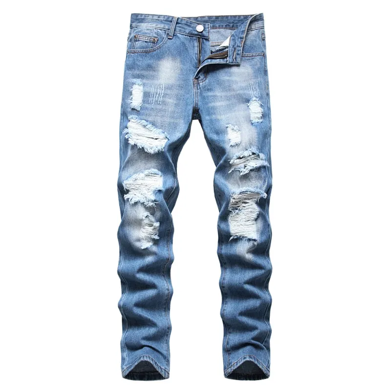 Men's Faded Denim Jeans