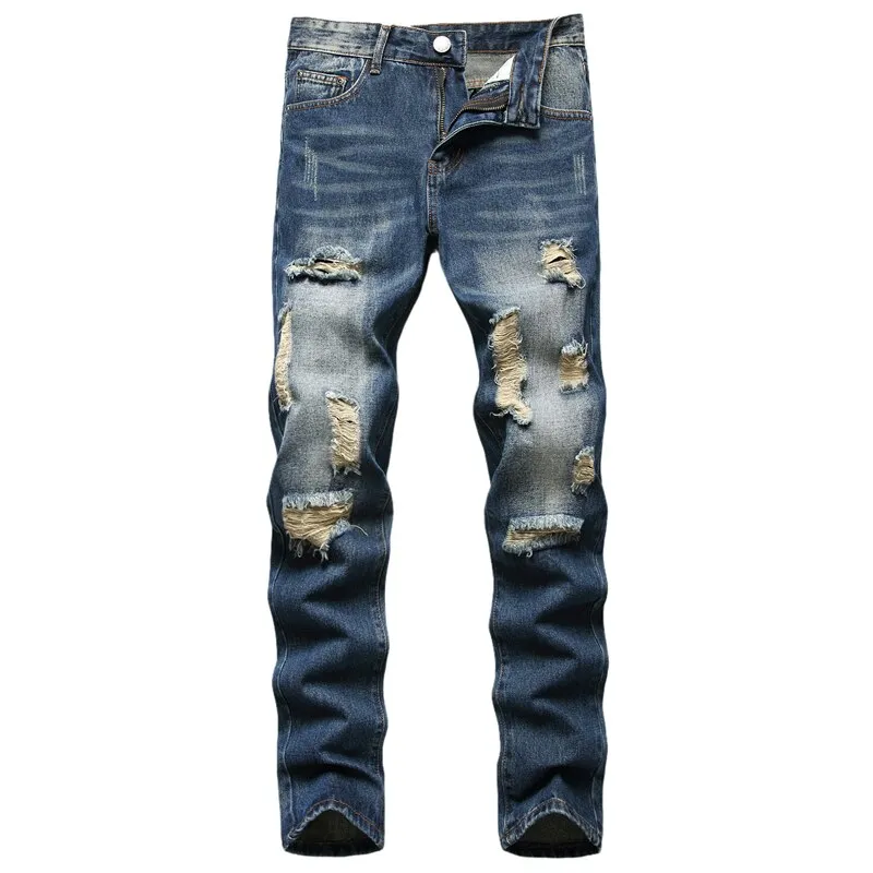Men's Faded Denim Jeans
