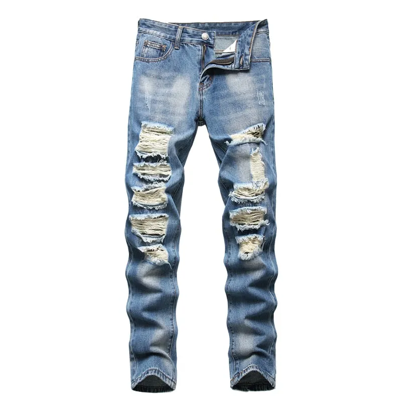 Men's Faded Denim Jeans