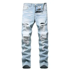 Men's Faded Denim Jeans