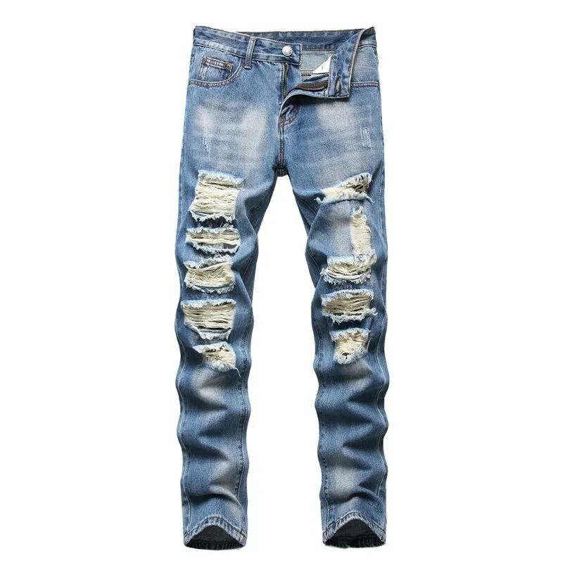 Men's Faded Denim Jeans