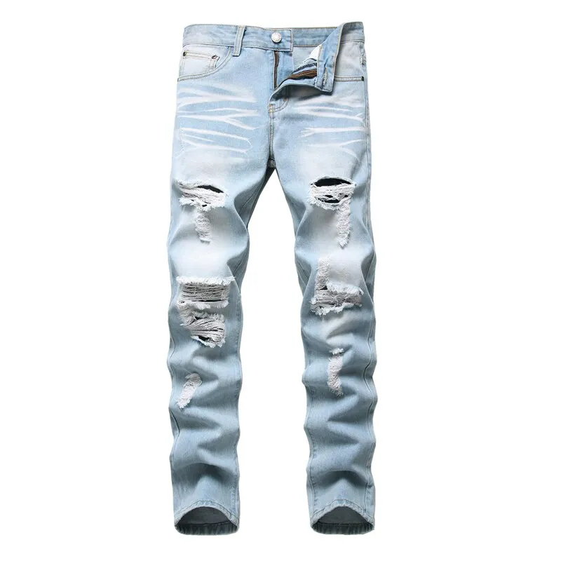 Men's Faded Denim Jeans
